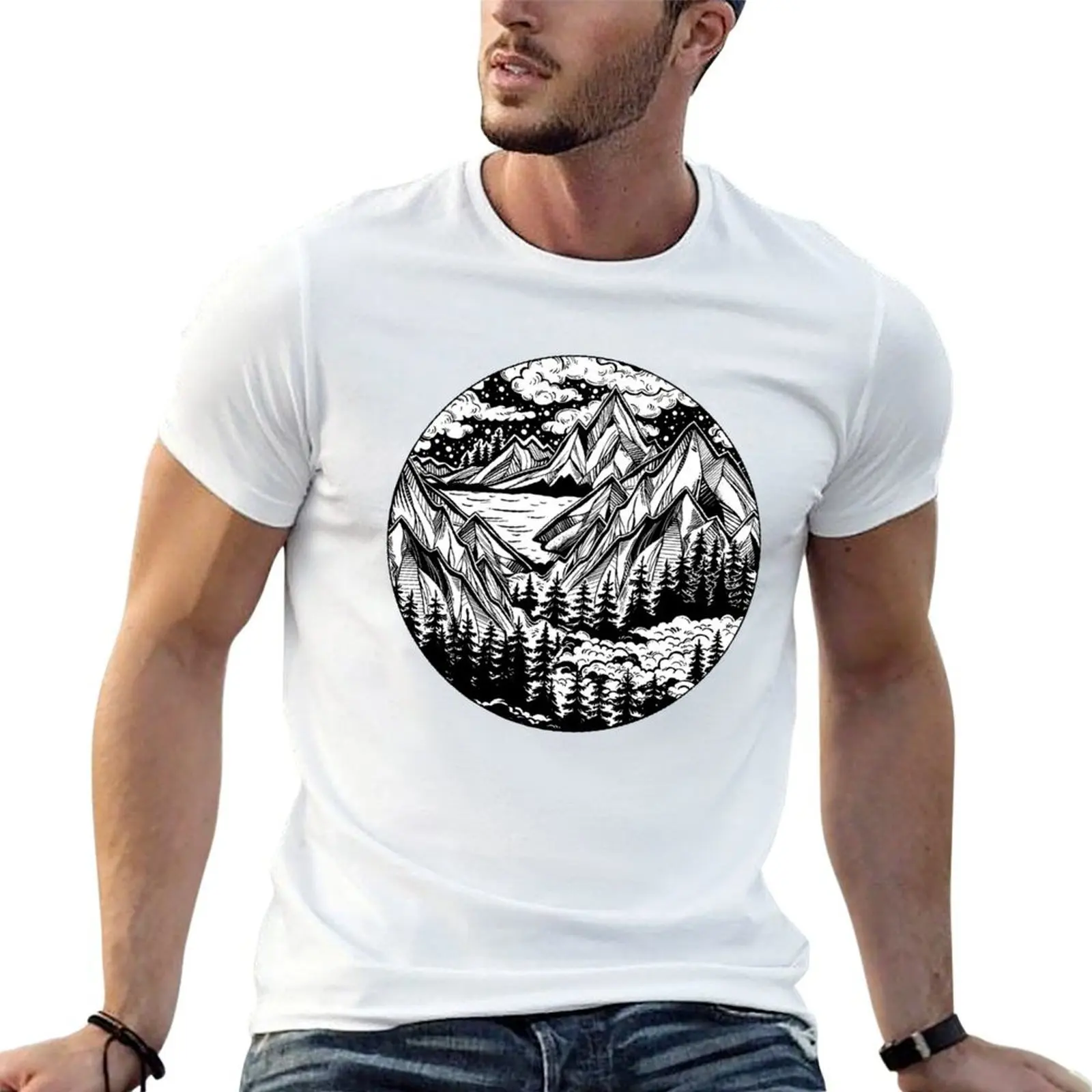 

shirt cotton Vintage for anime t shirts shirts for man man summer t man nature. t T-Shirt outdoors