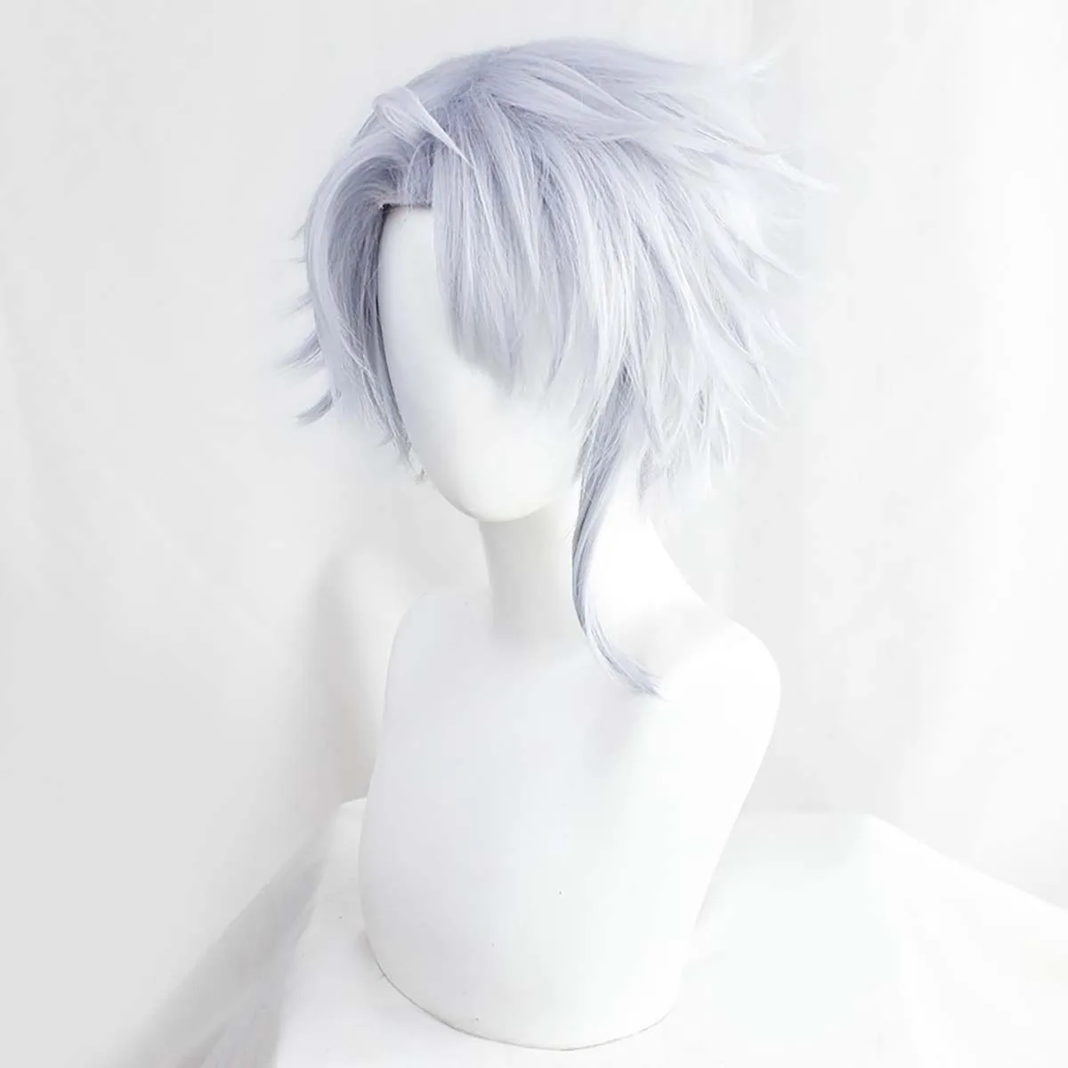 Men Twisted Wonderland Azul Ashengrotto Costume Cosplay Light Blue Grey Hair Wig