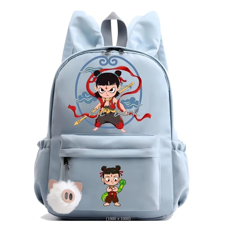 Novo anime nezha impressão mochila multifuncional portátil à prova dwaterproof água adolescentes mochilas masculino feminino saco de bagagem ao ar livre da criança