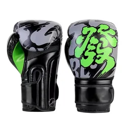 6/8/10/12oz Professional Boxing Gloves Personalized Pattern PU Muay Thai Sanda MMA Training Gloves Boxing Training Accessories