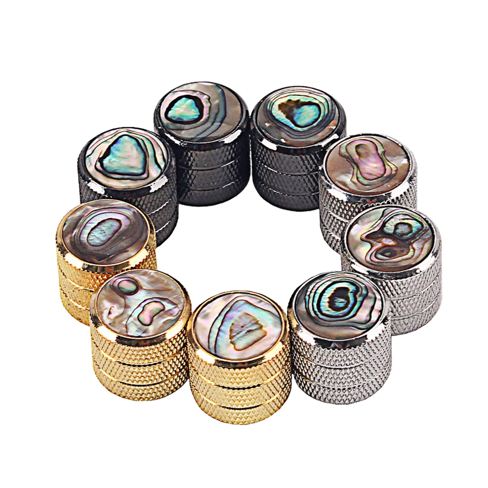 

3 Pcs Abalone Shell Button Volume Control Knob Electric Guitar Parts Tone Knobs Cap for