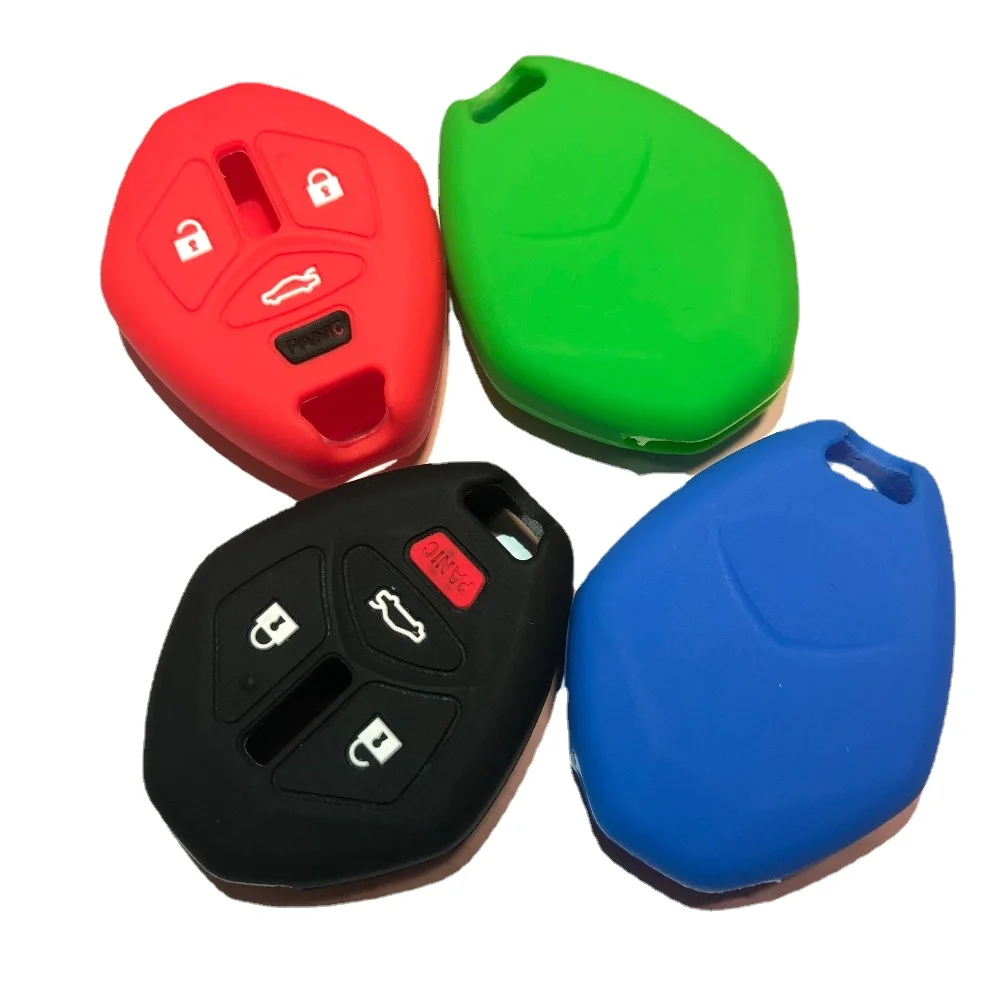 4 Button SMART Remote Holder For Mitsubishi Eclipse Mirage Lancer Outlander Galant Key Protector Silicone Key Cover Fob Case