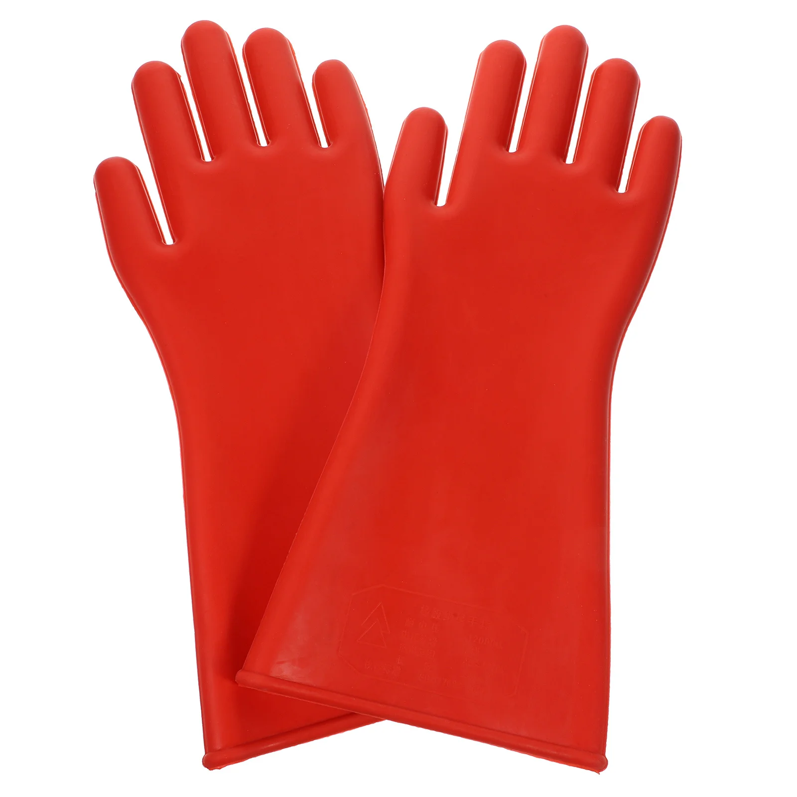 

1Pair Insulating Gloves High Voltage Electrical Work Mittens Rubber Ergonomic Palm Design Durable Protective High Voltage Gloves