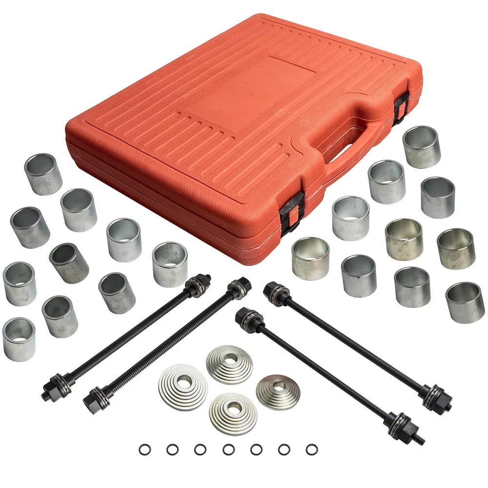 28pcs Pull and Press Sleeve Kit Removal Installation Bushes Bearing Tool for 34, 42, 50, 58 & 66mm sleeves