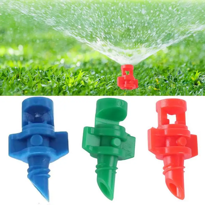 Sprinkler Drip Head 50pcs Garden Irrigation Drippers 90/180/360 Angle Atomization Sprinklers Plant Waterer Miniature Garden Lawn