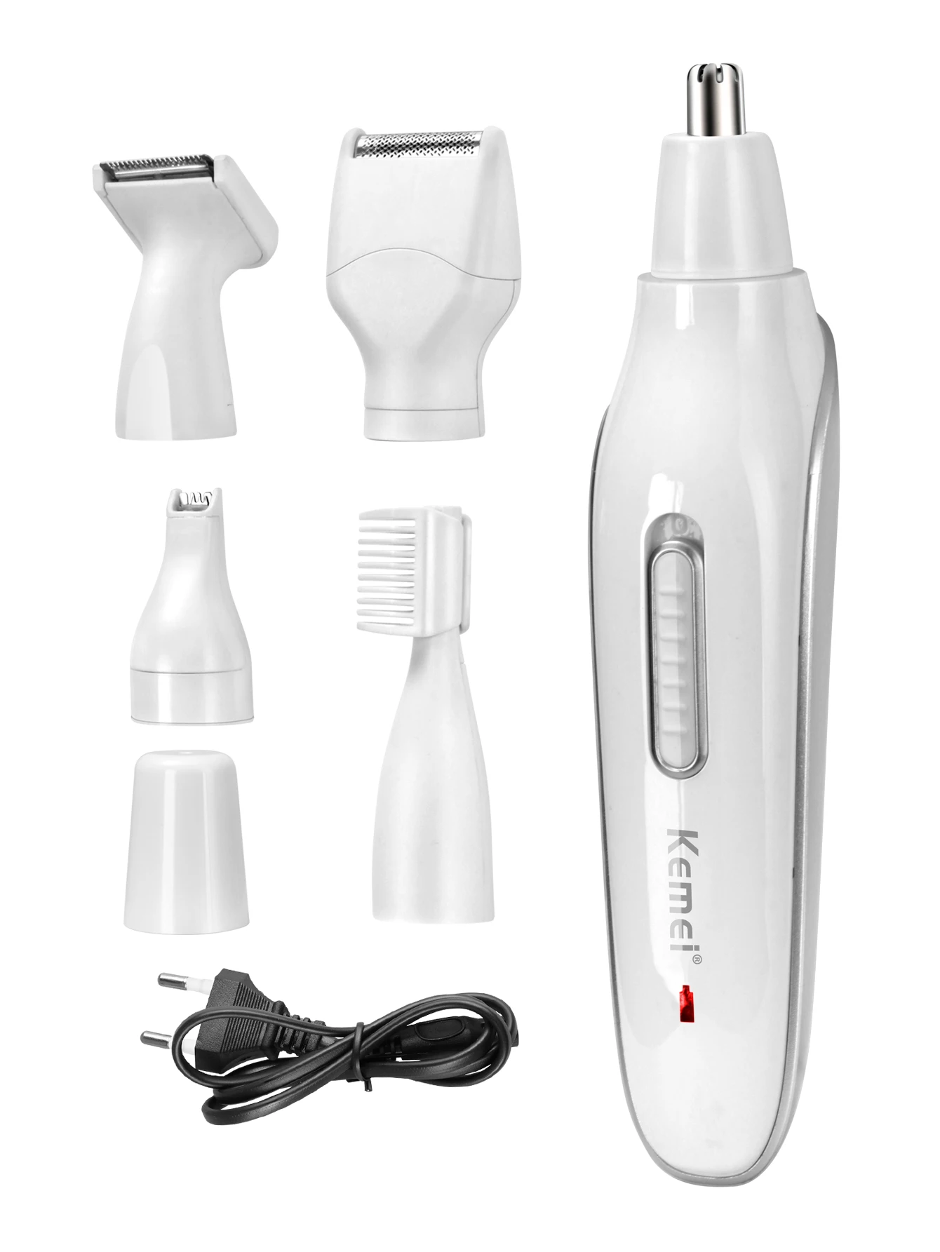 

KEMEI Nose Ear Hair Beard Trimmer Set Rechargeable Electric Trimmer 5 IN 1 Electric Nose Trimmer Ear Beard Shaver Hair Cliper