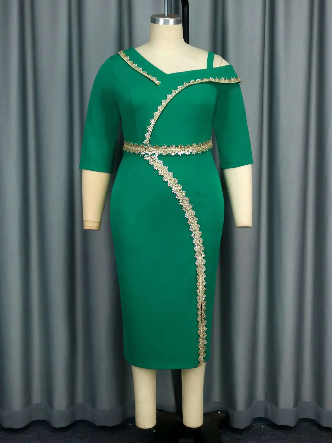 

050107 Am Sexy Off-shoulder Dress Plus Size Party Banquet Cocktail High-waist Dress Dresses Party Summer Elegantes Casual Y2k