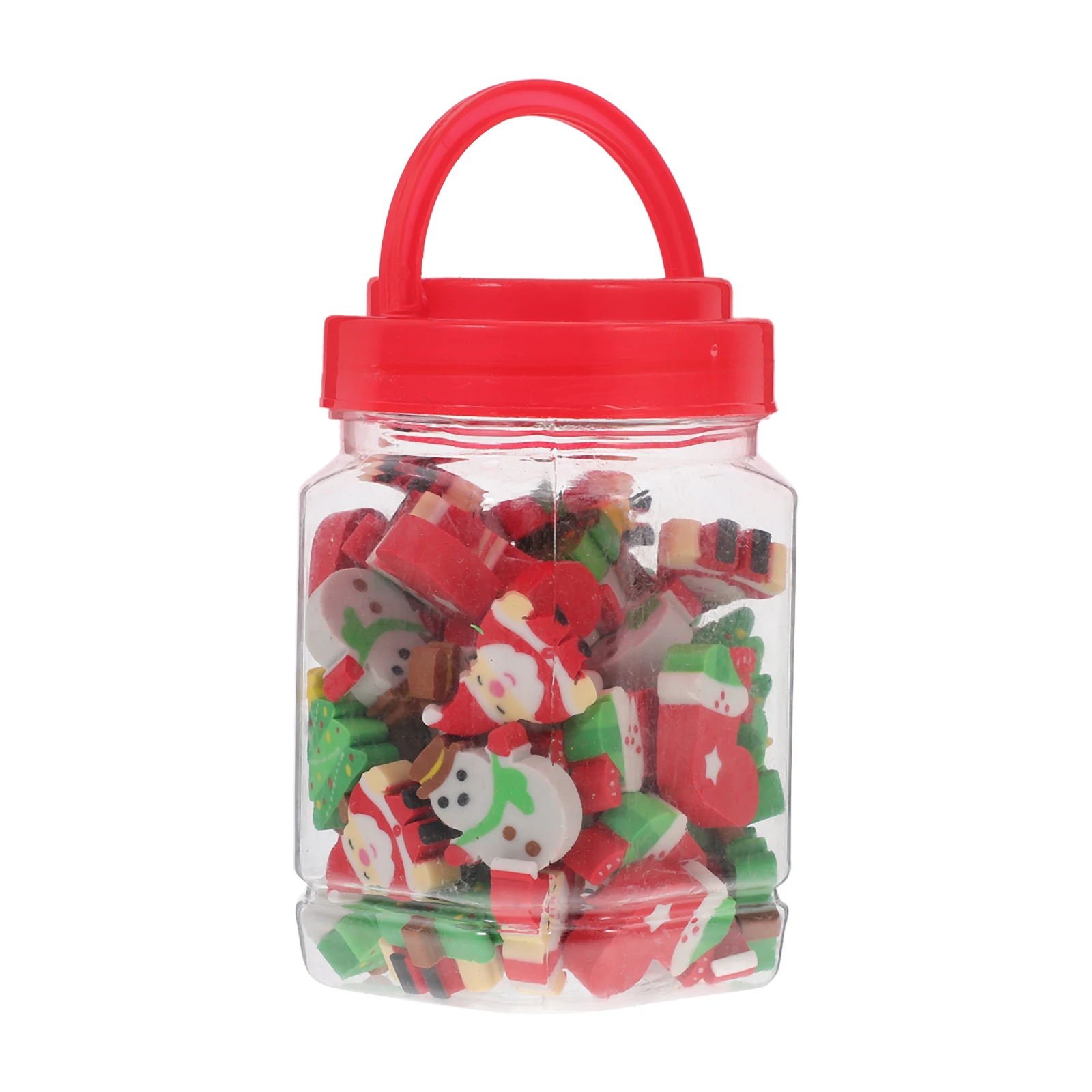 

50 Pcs Christmas Erasers Santa Snowman Tree Shaped Rubber Stationery Kids Reward School Supplies Student Gifts