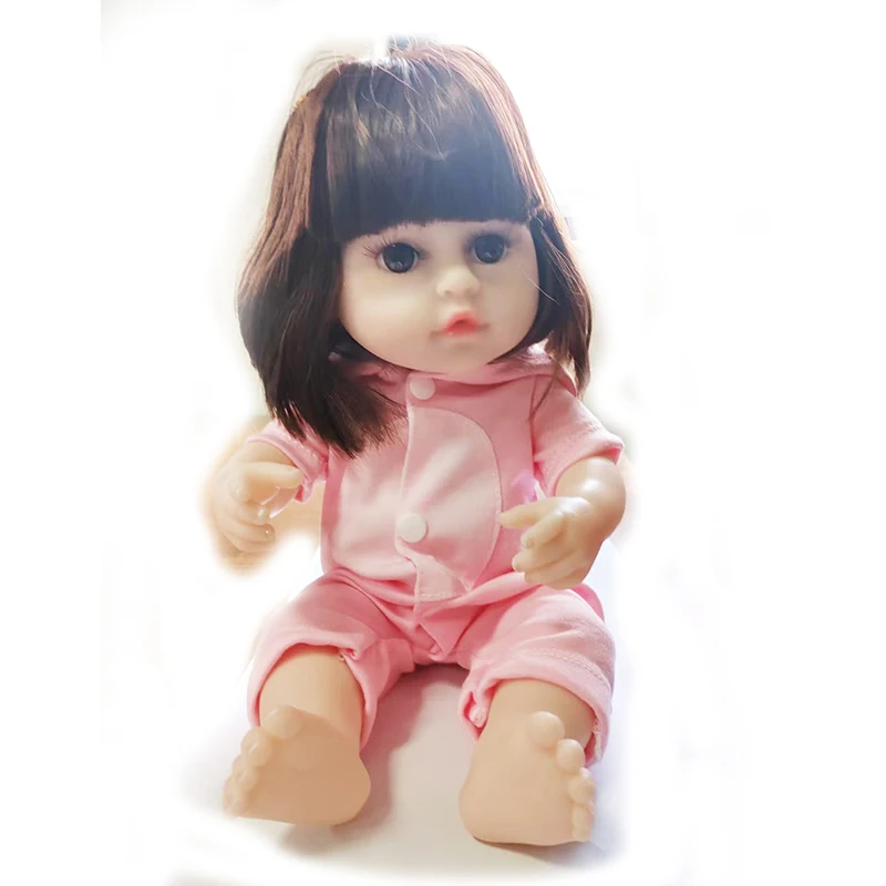 38CM Reborn Doll Imitation Baby Soft Adhesive Doll Children's Toy Doll Toy Toddler Girl Birthday Gift Dolls Accessories