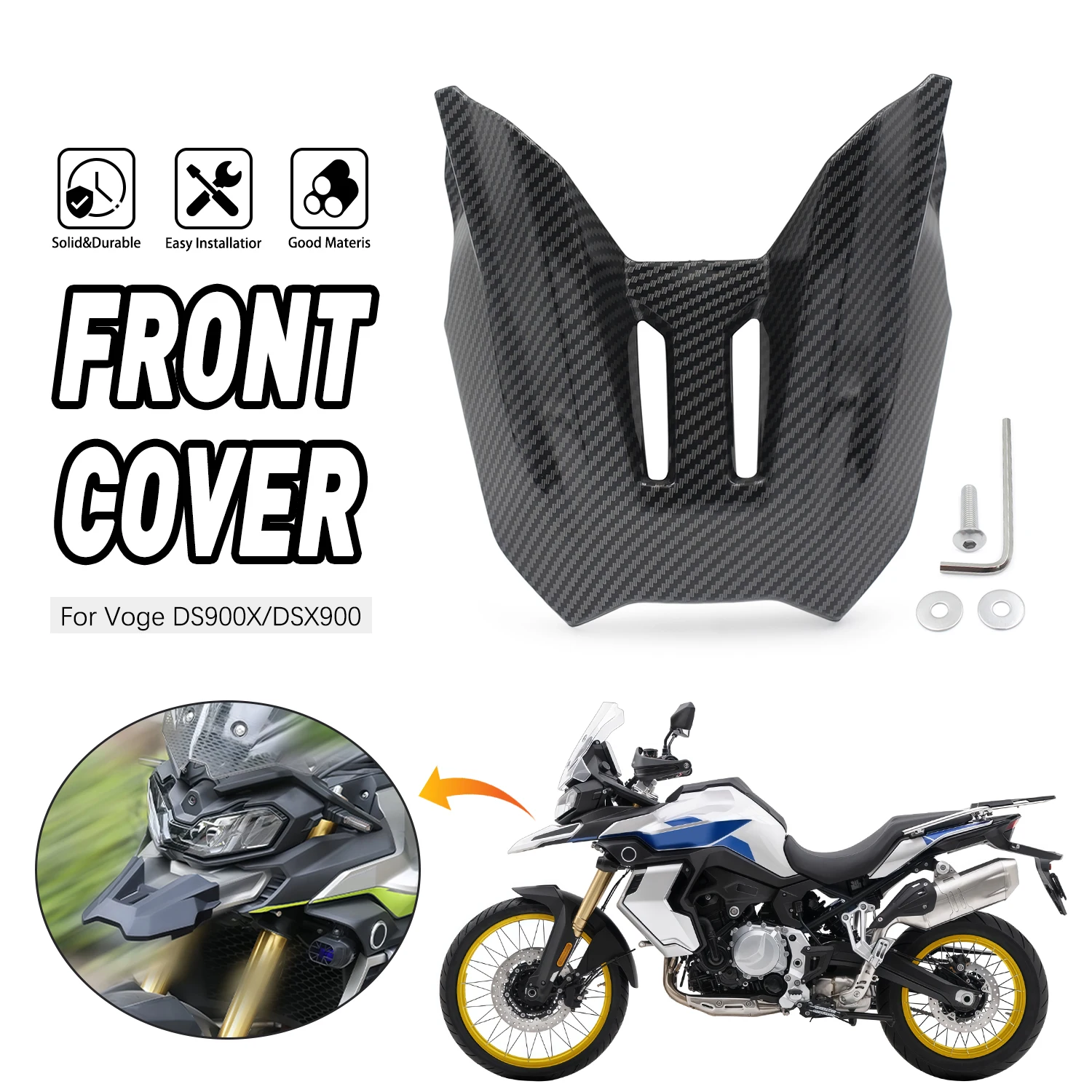 

DS 900X 900X Motorcycle Front Fairing Cowl For VOGE DS900X DSX900 900DSX 2024 2025 Fender Beak Wheel Extender Extension Cover