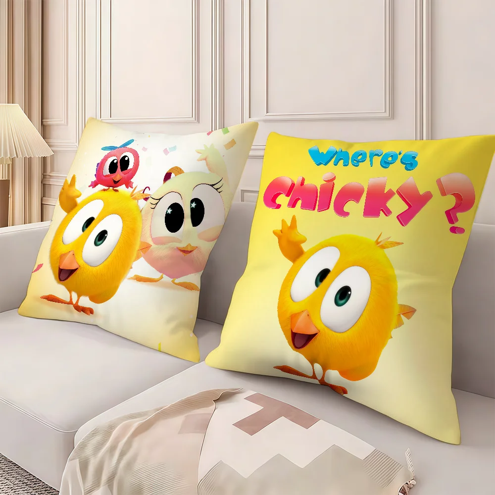 Подушка C-Chicky с мультяшным рисунком, модная, стильная, забавная наволочка, удобная для дивана, спальни, персонализированное украшение.
