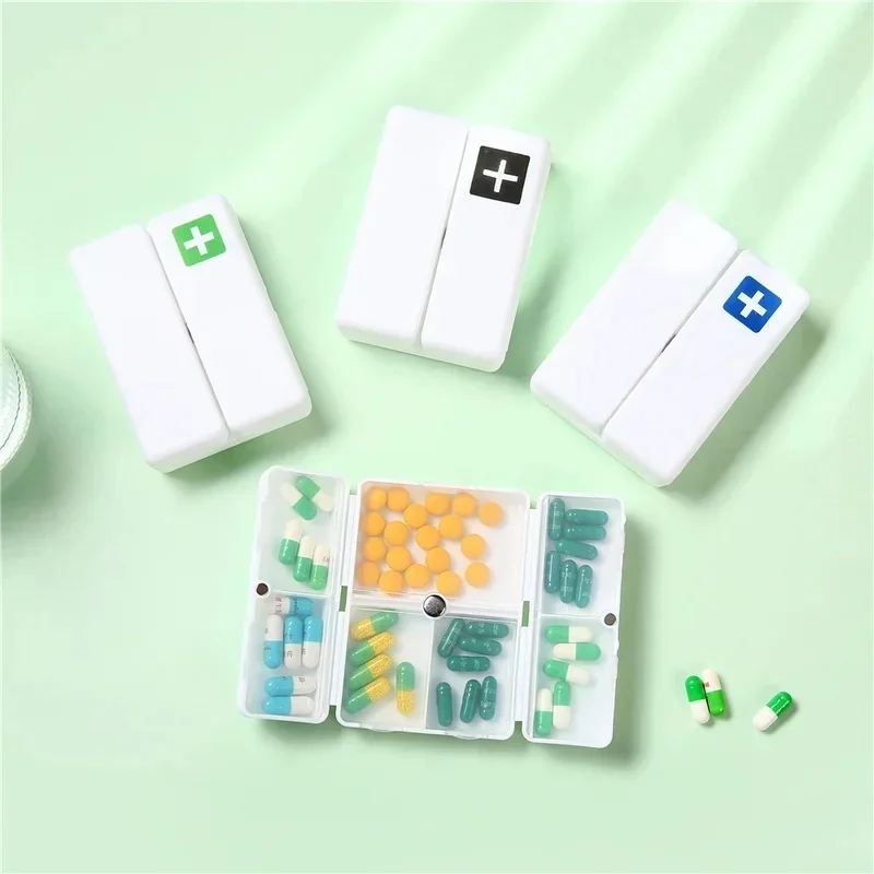 1/2PC Weekly Pill Box 7 Days Foldable Travel Medicine Holder Pill Box Tablet Storage Case Container Dispenser Organizer Tools