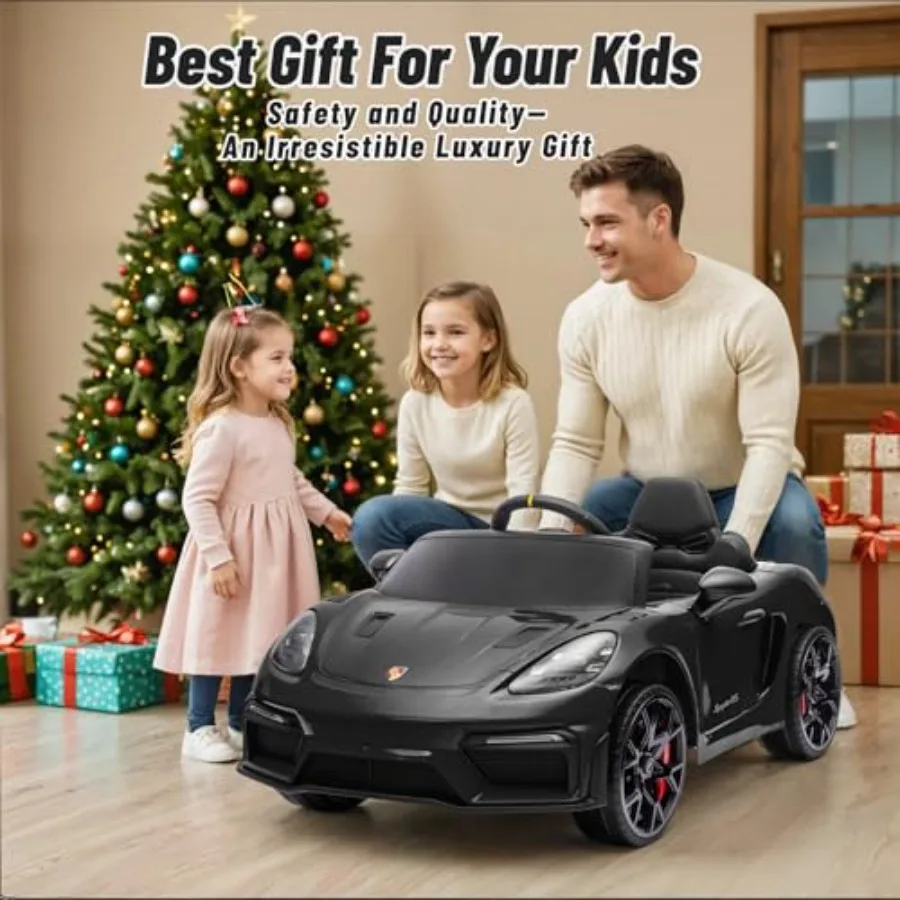 12V 전동차, 정품 라이선스, 어린이용 전동차, 리모컨 포함, 전후방 LED 라이트, 라디오, USB/AUX, 열리는 도어, 서스펜션