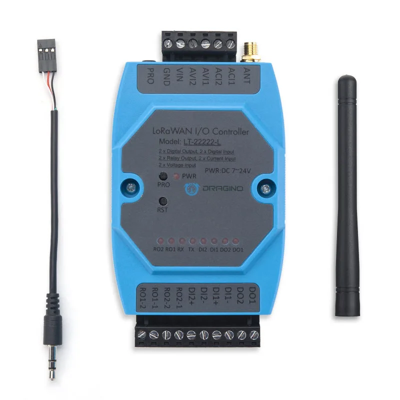 Dragino LT-22222-L LoRa I/O Controller Analog current input, analog voltage input, relay output, digital input,  digital output