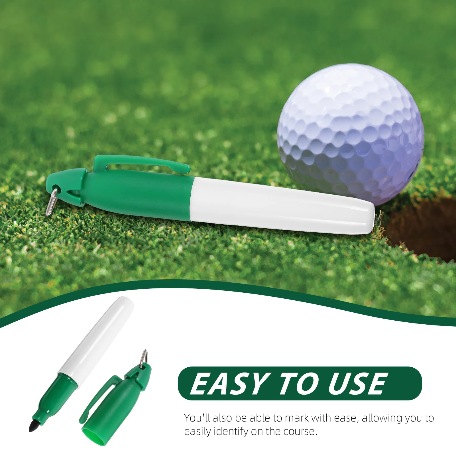 4 قطع من ملحقات علامات بطانة الجولف، أداة نائب أقلام حبر جاف، رسم محاذاة الجولف