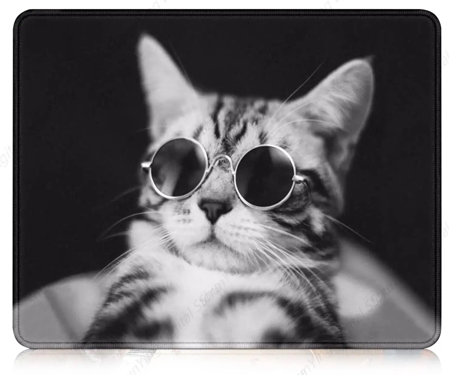 

Sunglasses Cat Game Anti Slip Gaming Computer Mouse Pad Suitable For Laptops Offices And Home Desktops 25*30cm