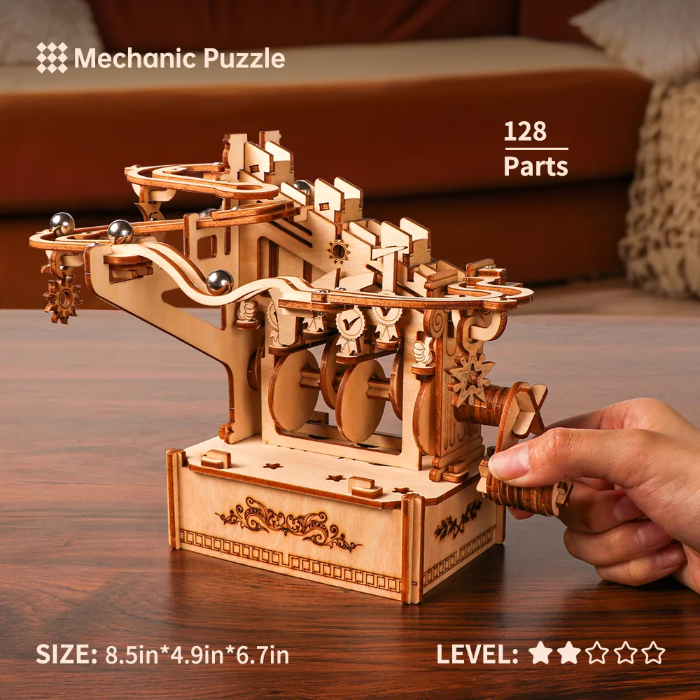 Puzzles 3D Mobiles en Bois, Jouet Éducatif de Bricolage, Kit de Nuit de Construction, Modèle de Décoration de Maison, Cadeau de Noël pour Enfants,