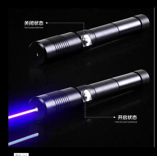 

Laser Light Pointers 445nm blue 450nm 100000m Focusable Laser Burn Match Hunting Accessories Cat Toy Lazer Torch（No battery）