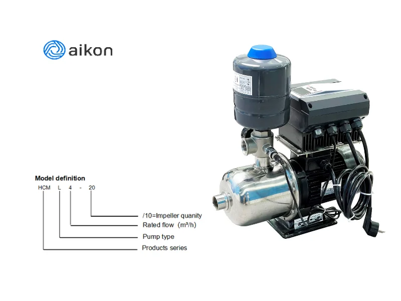 Lightweight horizontal vfd inverter controlled Intelligent constant pressure multistage water Booster pump