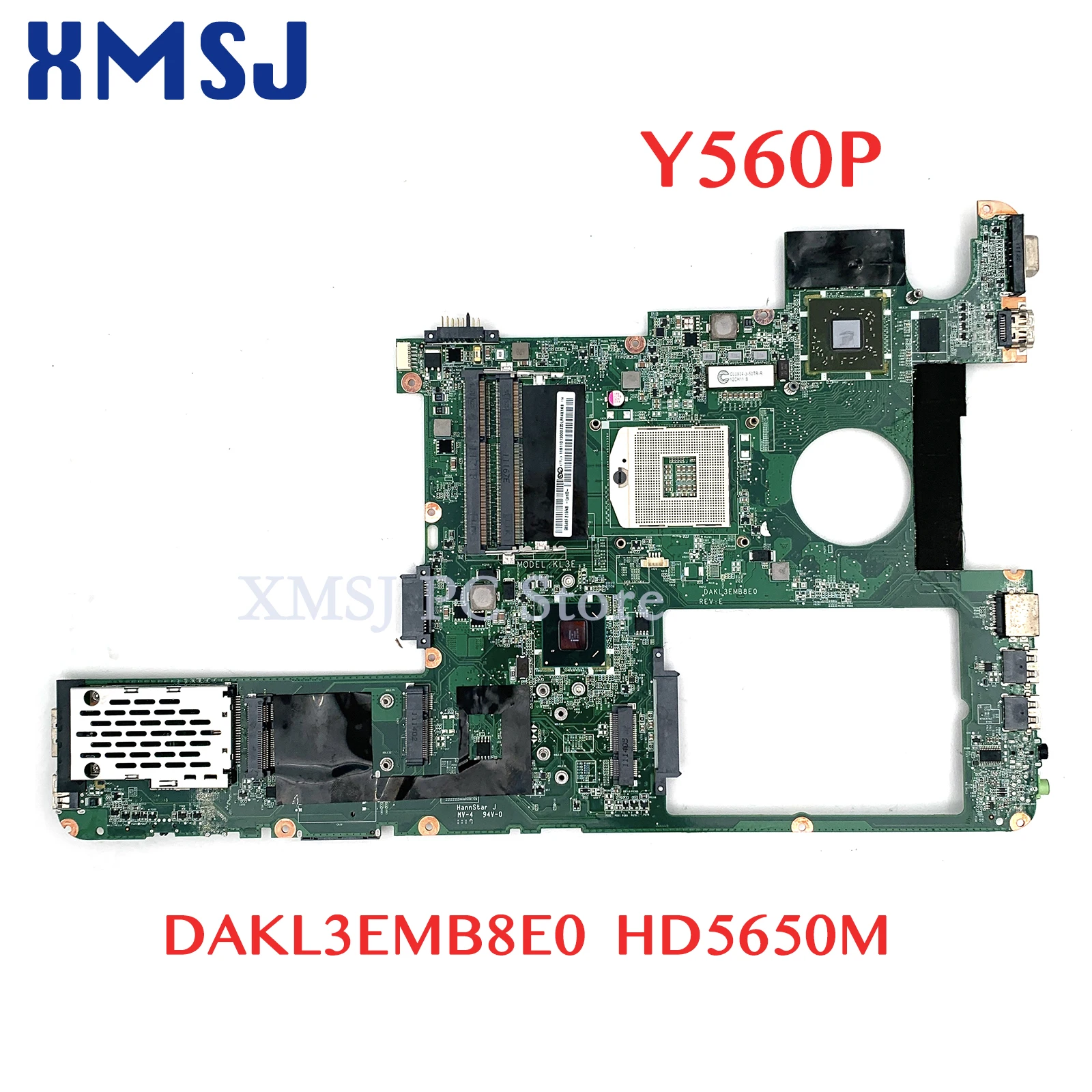 

XMSJ For Lenovo Ideapad Y560P 15.6 Inch DAKL3EMB8E0 Laptop Motherboard HD 5650M Graphics 1GB HM65 DDR3 Fully Tested