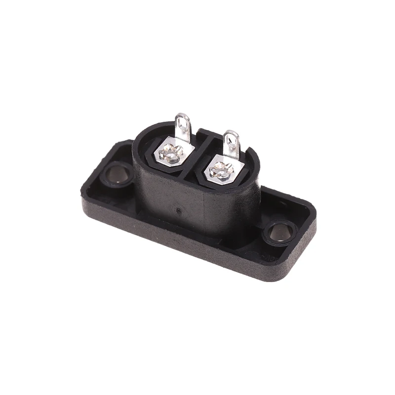 C8 Male Power Socket Female Plug Power Outlet Embedded Electric Connector 35mm*15mm AC 2.5A 250v 8-shaped Plug Socket-Black