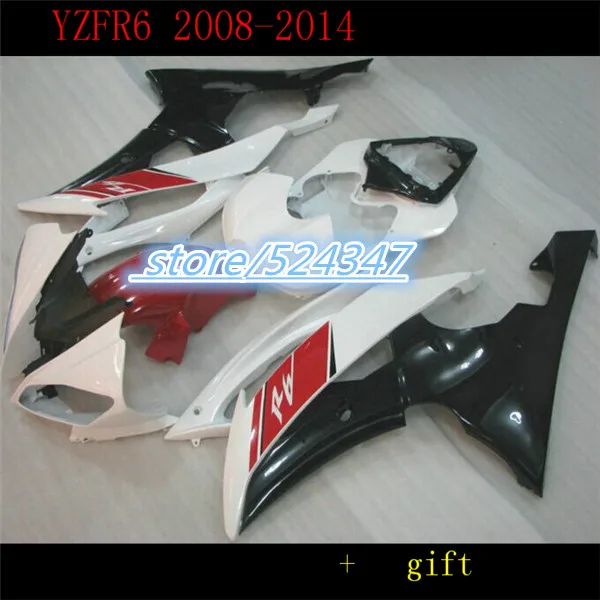 

Nn-Motorcycle Accessories & Parts YZF600 R6 2008 - 2014 08 09 Plastic Fairings White Red YZFR6 2009 Fairing for Yamaha-Nn