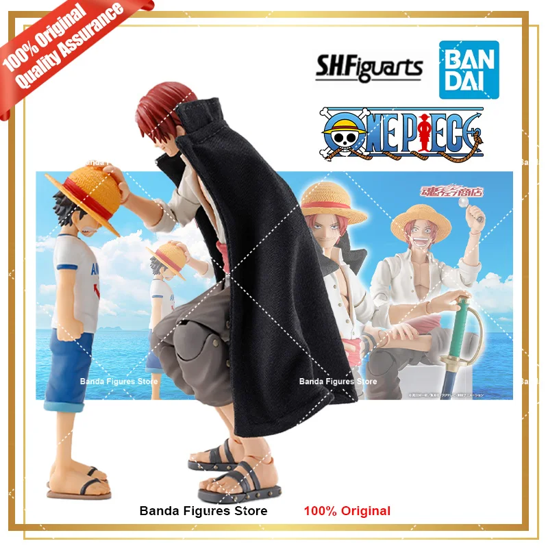 Originale Bandai S.H.Figuarts Shf One Piece Shanks and MONKEY.D. Rufy children In Stock Anime Action Collection Figure Model Toy