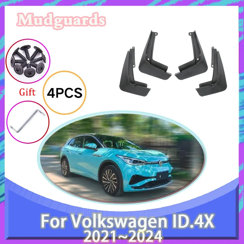 

Fit For VW Volkswagen ID.4X ID4X 2021~2024 Car Mudguards Antifreeze Mud Flap Mudflaps Splash Guard Whees Fender Auto Accessories