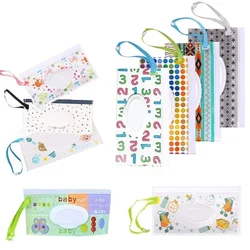 Baby Wet Wipe Pouch Bags, Wipes Holder, Case Flip Cover, Snap-Strap, Reutilizável, Recarregável, Exterior, Caixa de Tecido Útil, EVA