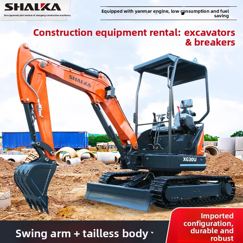 Compact Mini Excavator – Multifunctional Digger for Home, Farm, Orchard & Concrete Breaking