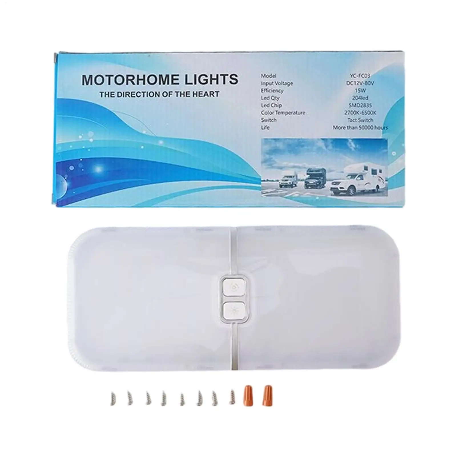 

Светодиодные фонари для автофургона, внутренний дом на колесах, потолочный светодиодный светильник 12–30 В, освещение оборудования для транспортных средств, лампа для чтения, релаксации, дороги