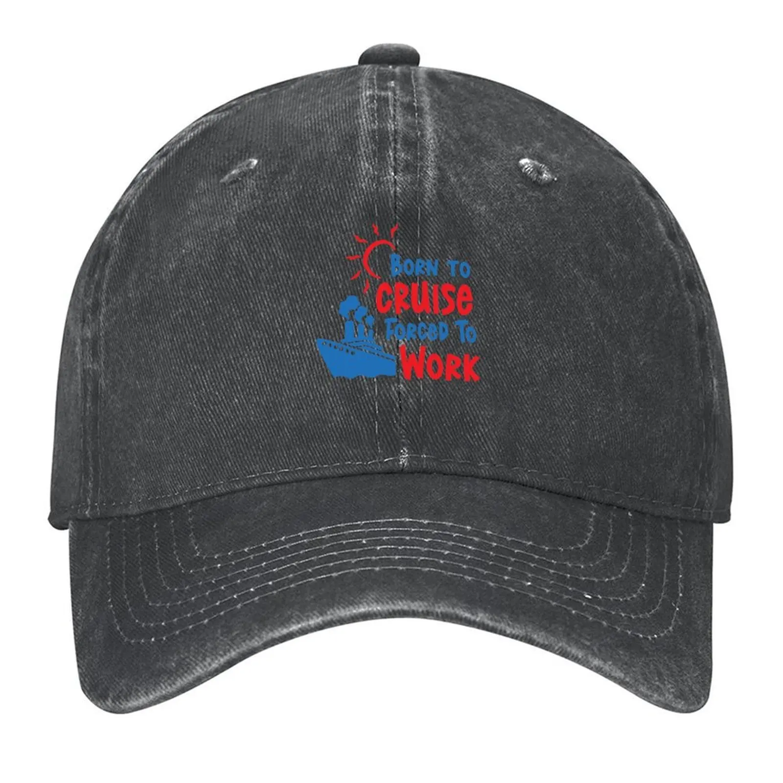 

Born To Cruise Forced To Work Baseball Cap Golf Christmas Hat luxury caps Hood Boy Child Women's
