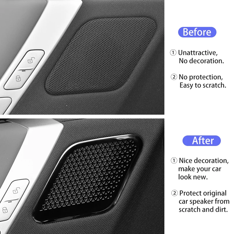 For BMW IX I20 iX IX40 IX50 M60 2022 2023 Stainless Steel Car Door Speaker Covers Rear Air Vent Outlet Dust Covers Accessories