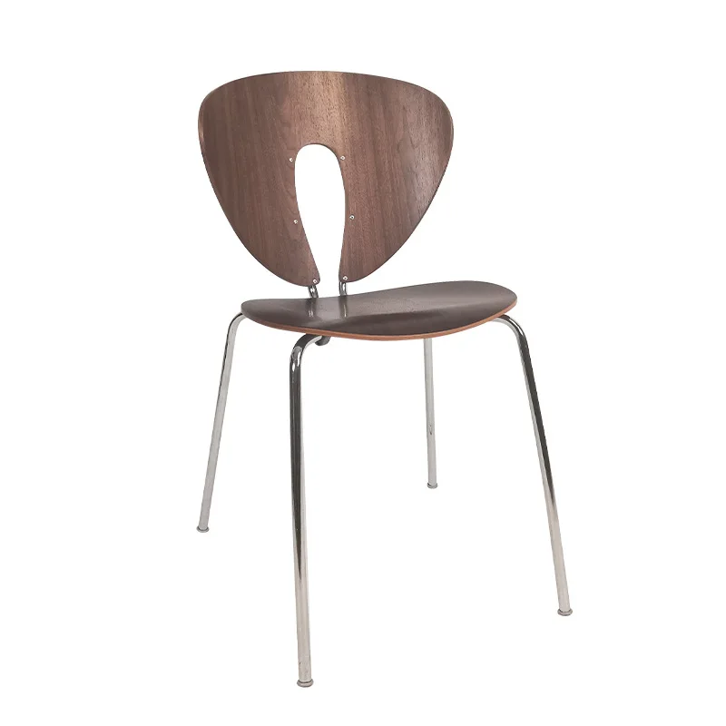 

Nordic designer cloak household small apartment dining chair modern simple backrest shell makeup book desk chair