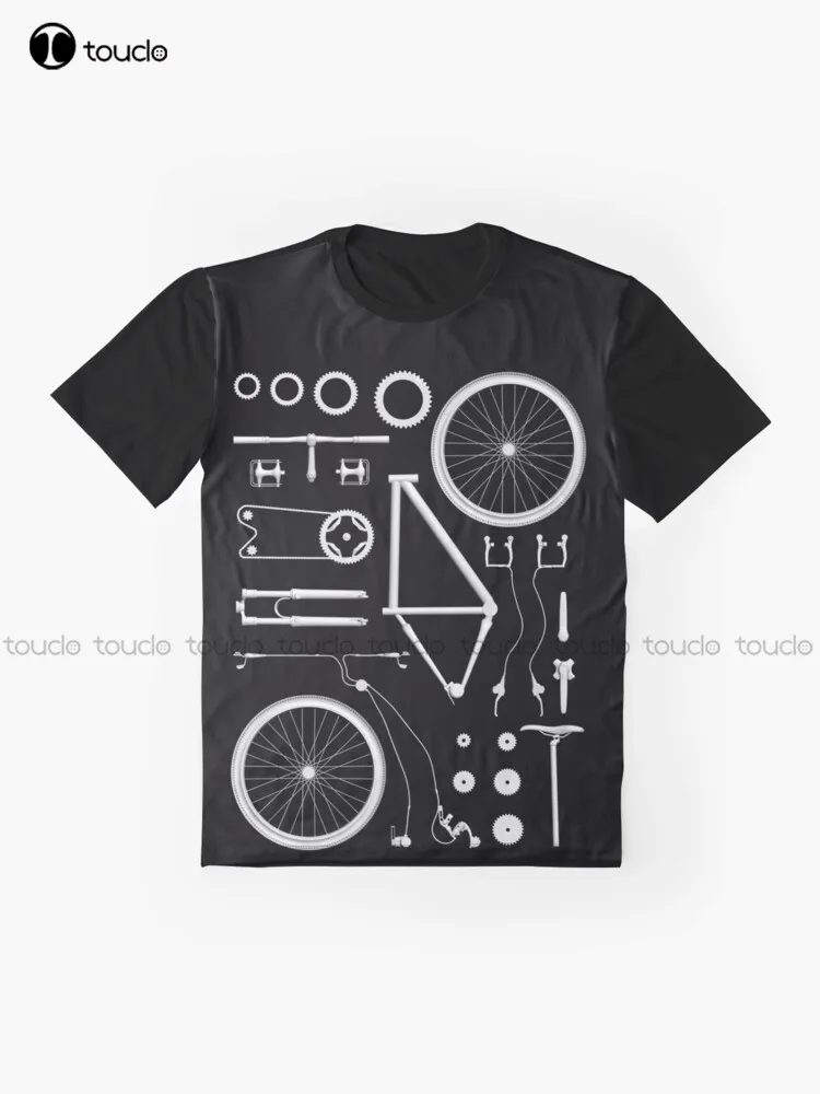 Bike Exploded Graphic Bicycle, Zomboy, Graphic, Cool, Retro, Fun, Funny, Mountain, Bike, Engineering T-Shirt Streetwear Xxs-5Xl