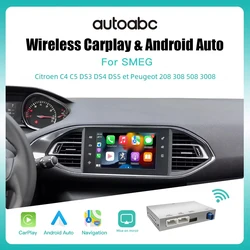 AUTOABC bezprzewodowa kamera Carplay Android auto dla Peugeot 208 308 508 3008 Citroën C4 DS3 DS4 DS5 SMEG kamera multimedialna