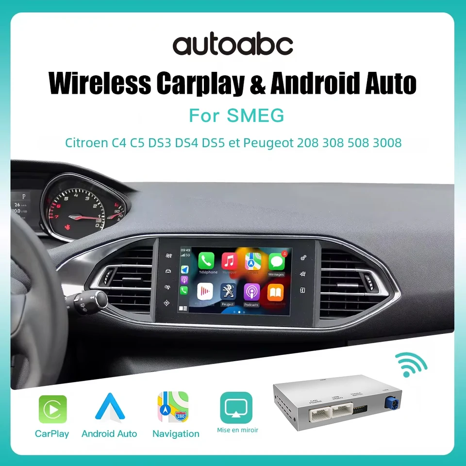 AUTOABC ワイヤレス CarPlay プジョー208 308 508 3008