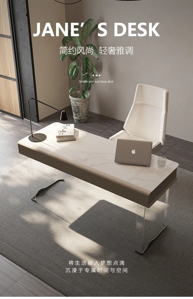 

Acrylic Suspension Desk Designer Light Luxury Desk Simple Study Household Small Unit Computer Desk