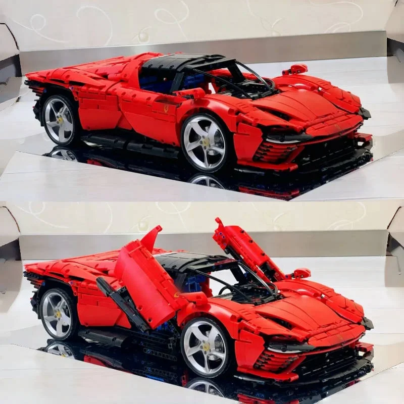 

NEW Technical Compatible Ferraried Daytona SP3 Supercar Building Blocks Car Model Bricks for Adult&kidsChristmas gifts