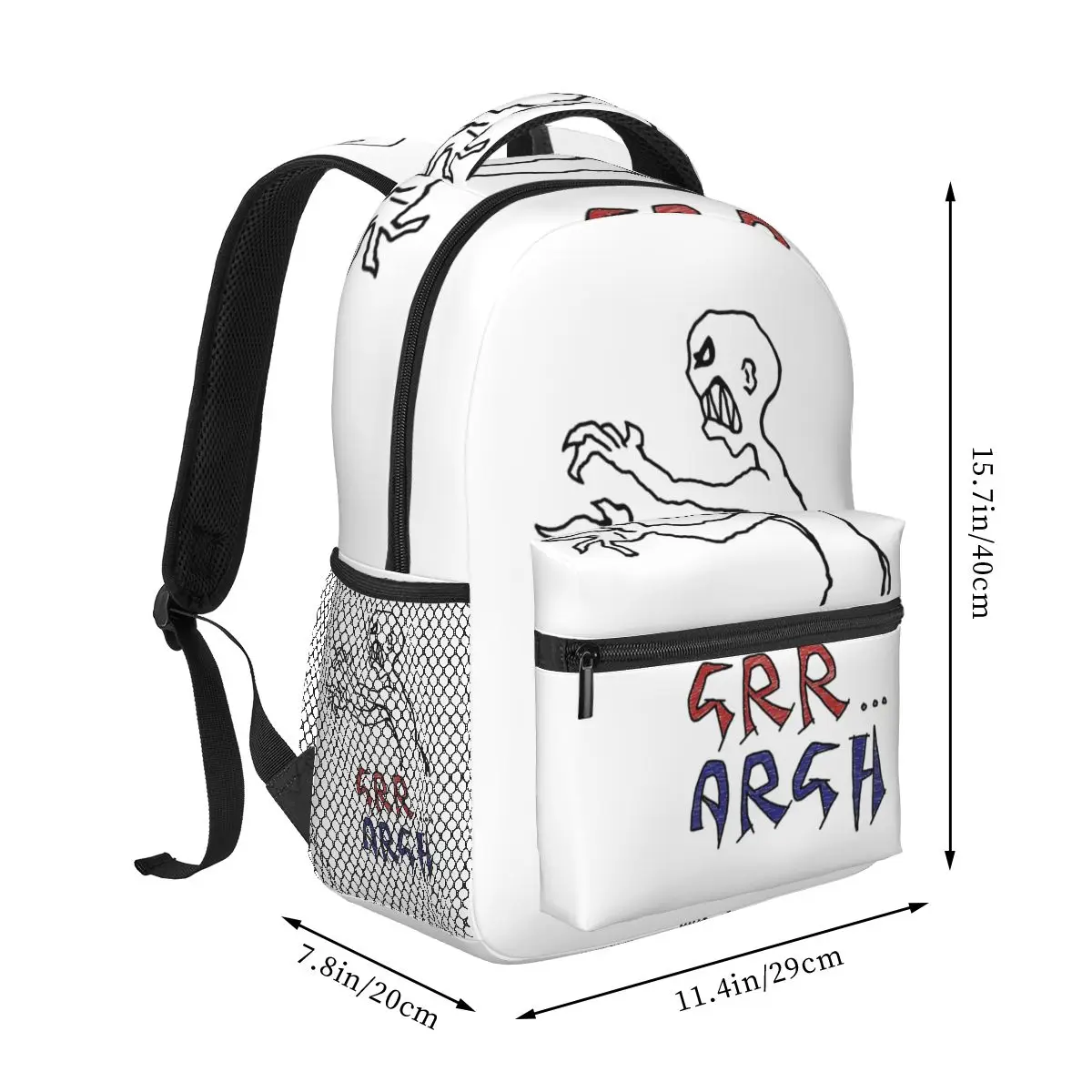 Grr...argh With Colour Backpack Hot Sale Daypack Large Capacity Children BookBag School Bag Shoulder Bags for Men Women