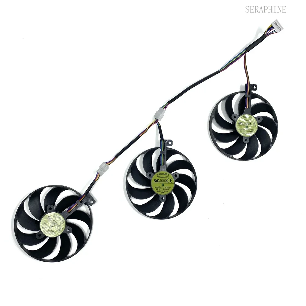 3PCS NEW 85MM Cooling Fan T129215SU FDC10U12S9-C 6PIN RTX2060 RTX2070 GPU FAN for Rog ASUS Strix RX 5600 XT 5700 5700XT RX5700