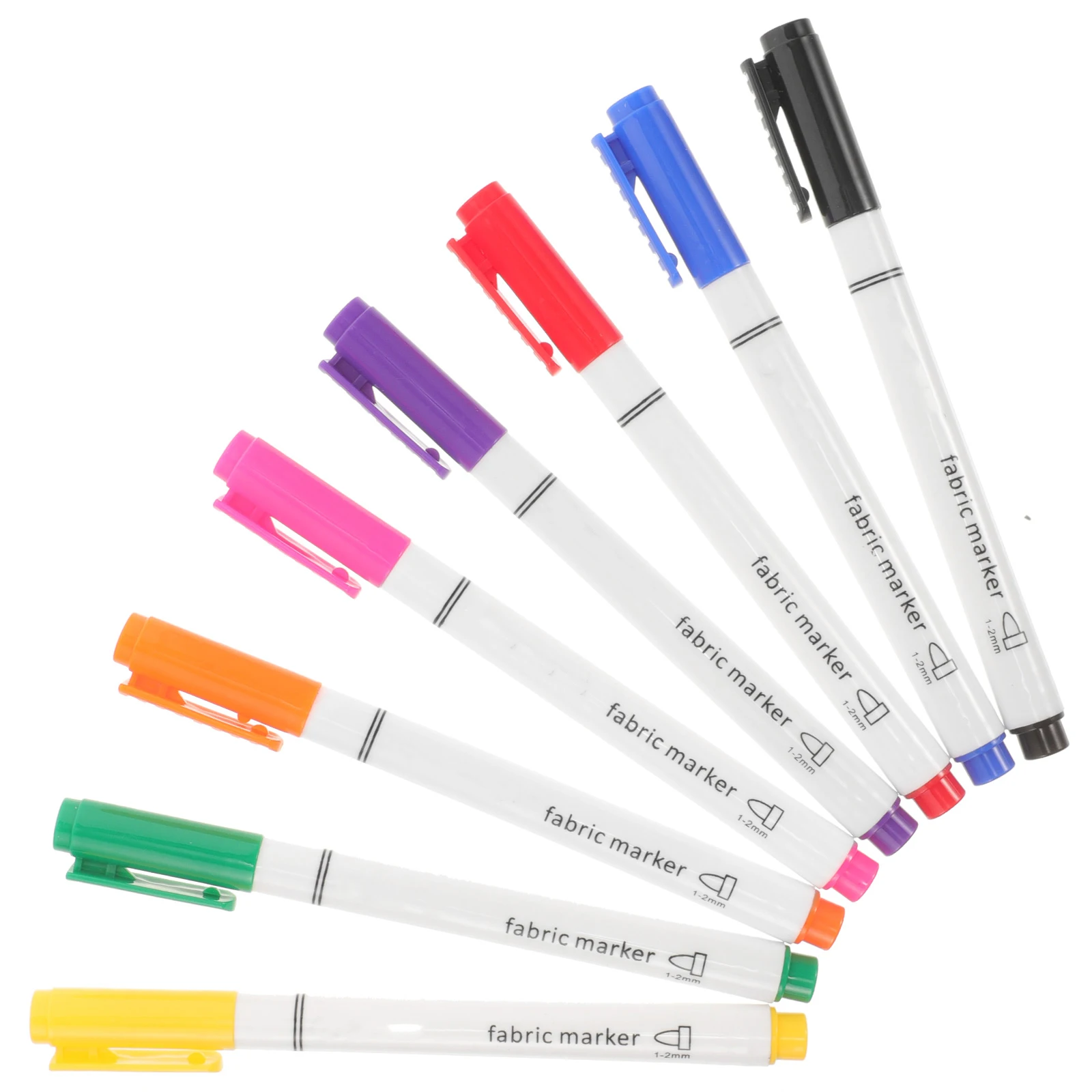 8 Pcs Paint Pen Sewing Fabric Markers Coloring Washable Pens Suction Card Plastic Clothes