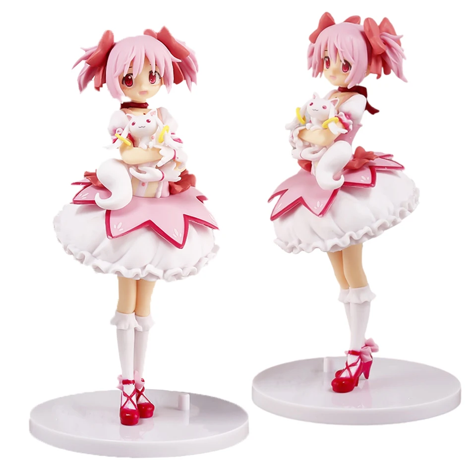 17.5cm Anime Puella Magi Madoka Magica Kaname Madoka Cartoon Figure PVC Model Desktop Ornaments Children's Toys Holiday Gifts