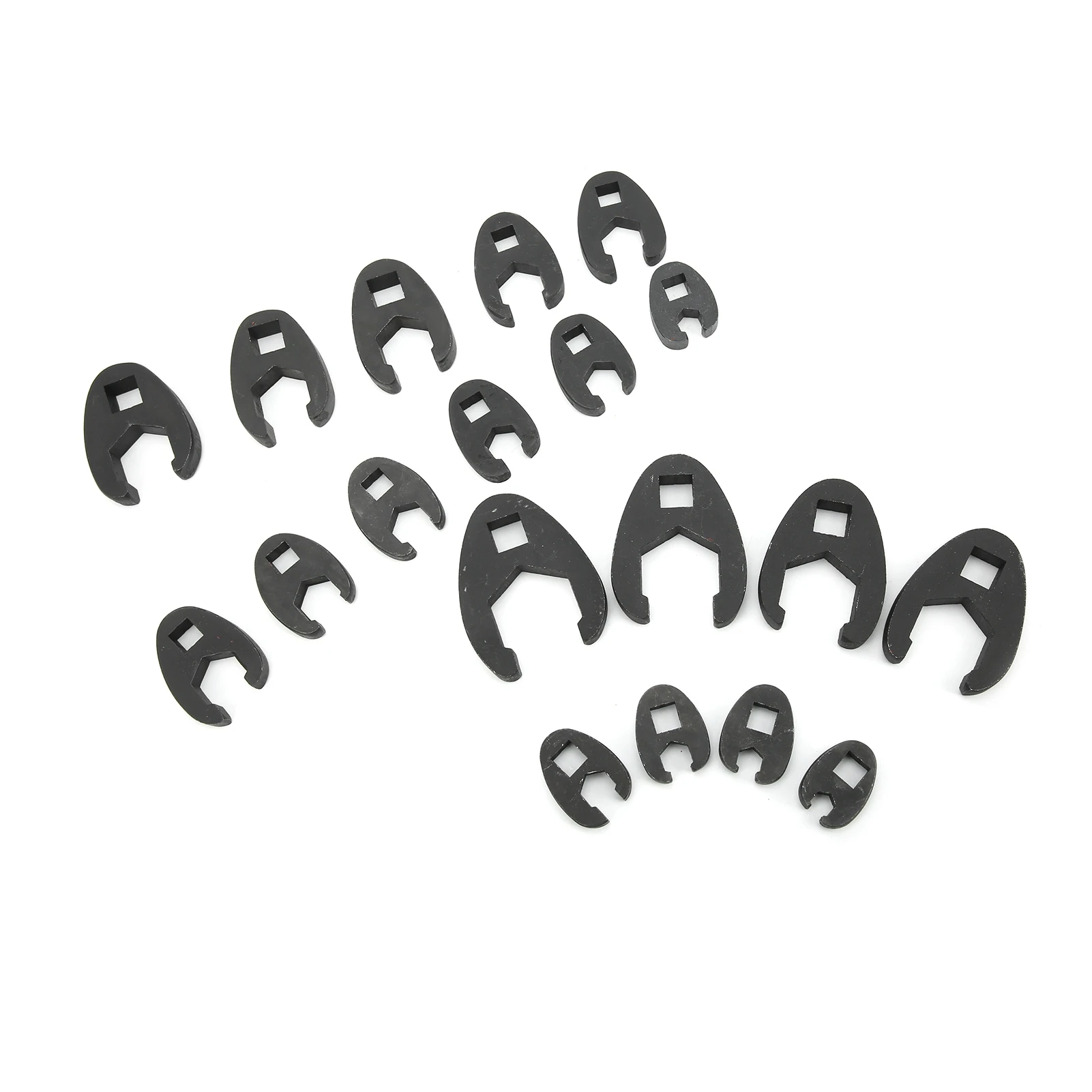 

19pcs Crow's Foot Wrench Metric Set 8‑32mm/0.3‑1.3in Cr‑Mo Steel with Toolbox Handtool