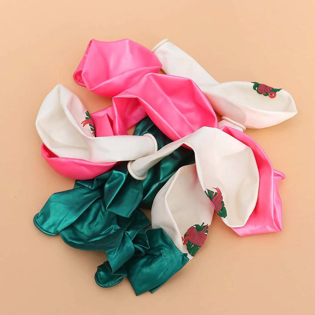 

22Pcs Flamingo Balloons Set 12 Inch Hawaii Themed Latex Balloons for Birthday Party Wedding Decoration Summer Tropical Party