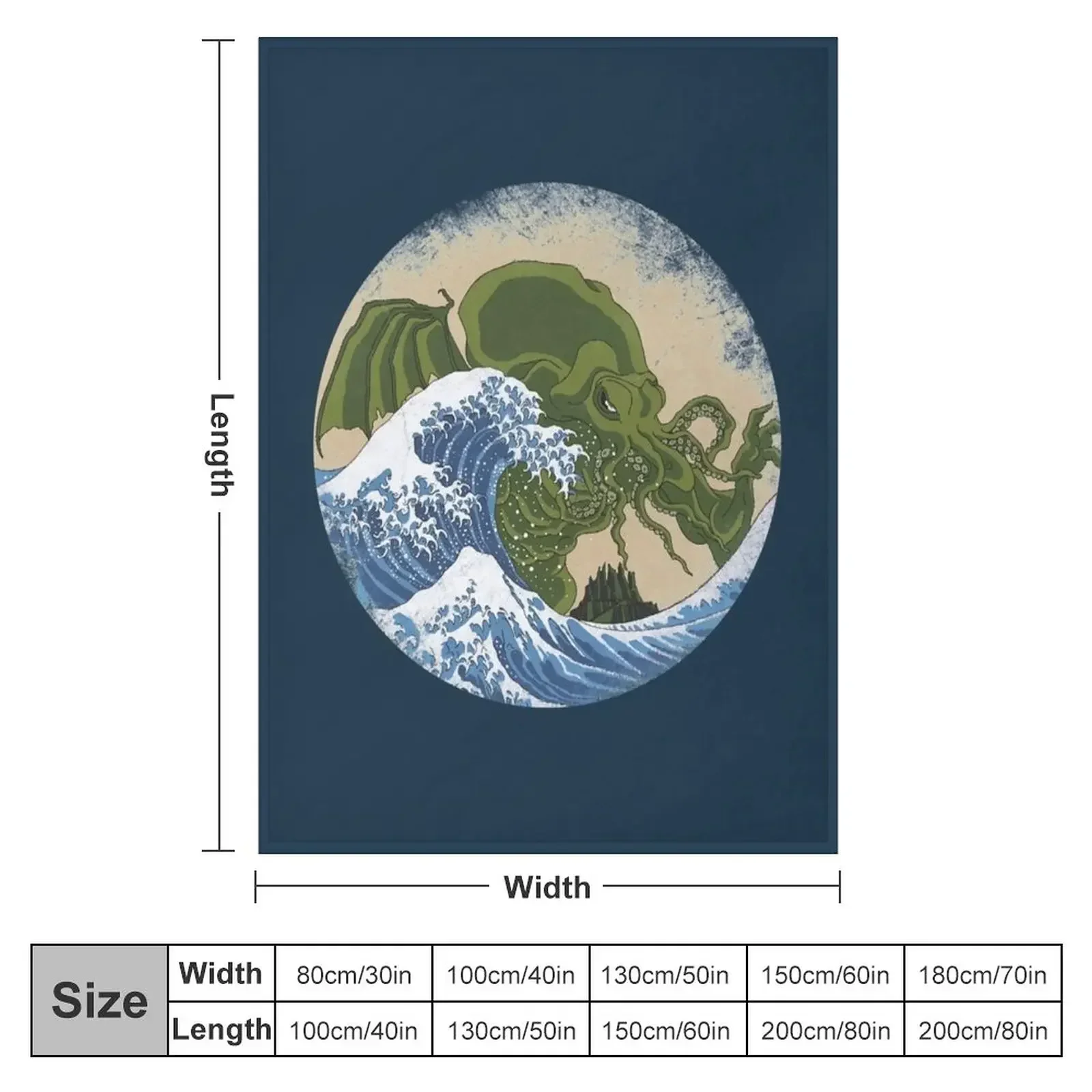 Hokusai Cthulhu Throw Blanket Blankets For Bed Giant Sofa Blankets