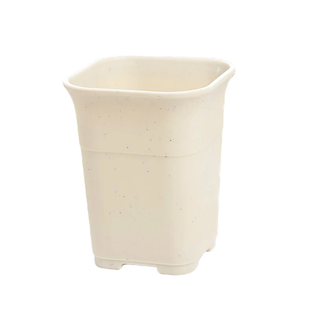 

10 Pcs Plastic Flowerpot Square Succulent Basin Nursery Pot Plants Container Drainage Holes Side Slits Root Growth Sturdy