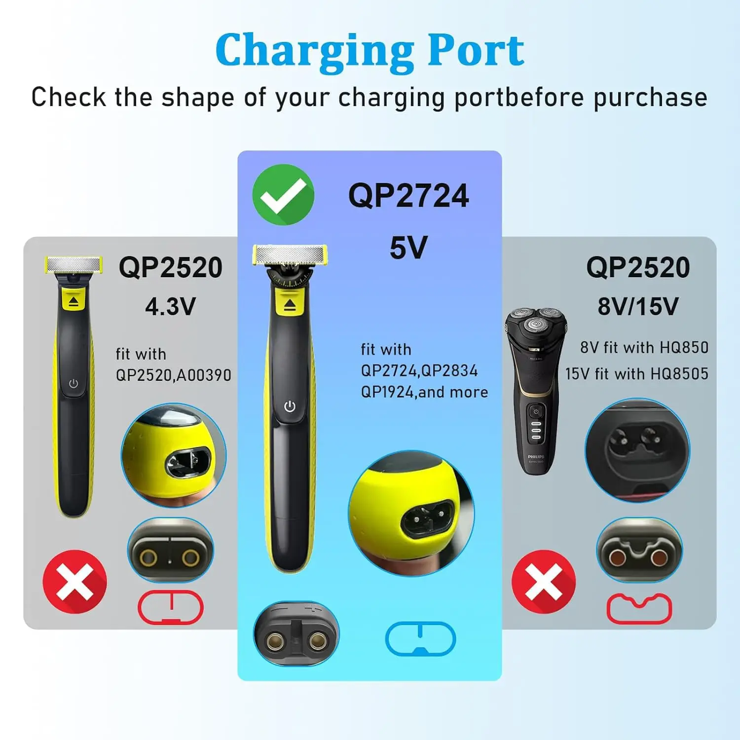 Universal 5V USB Charger Cable Replacement for Philipps Norelco Shaver Beard Nose Ear Trimmer Pet Hair Clipper Charging Cord image 5