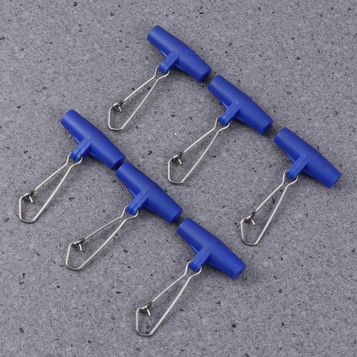 

30pc Large Size Blue Plastic Head Fishing Lures Strong Reinforcement Pin Anti-Winding Hook Bracket For Saltwater Freshwater