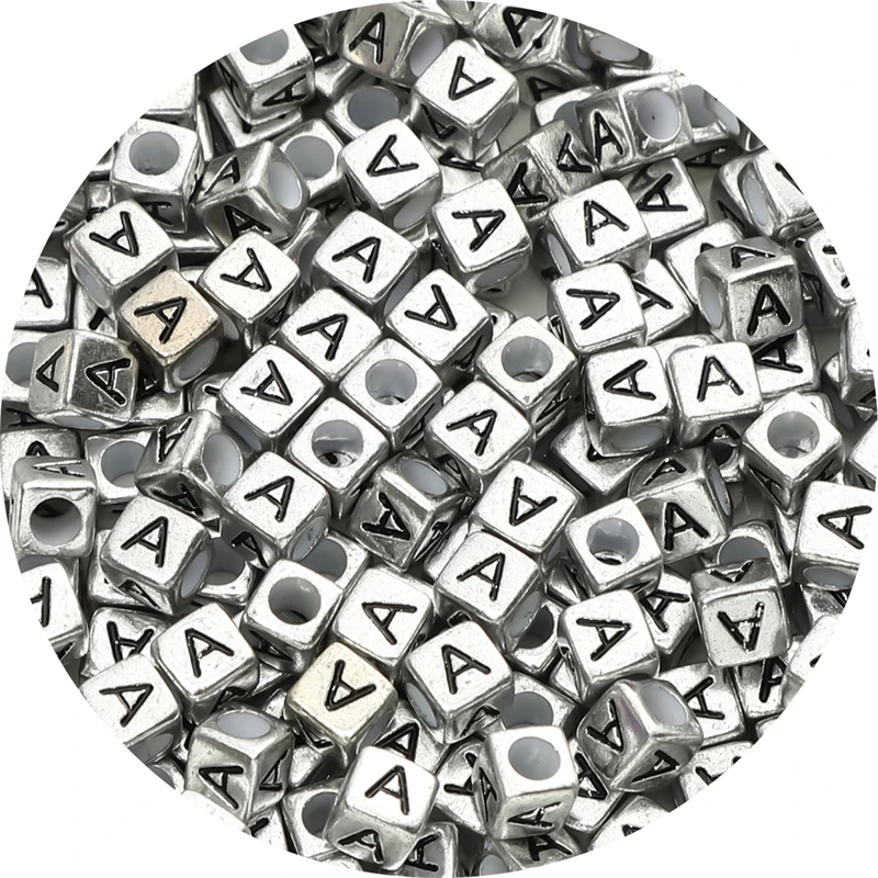 50Pcs Acrylic Letter Decoration Beads for DIY Bracelet Necklace